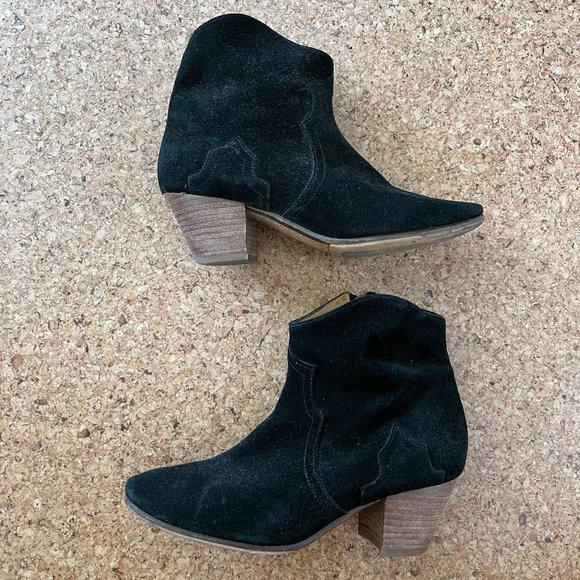 Isabel Marant Dicker Suede Ankle Boots - Black - Size 35 / US Size 5 - Picture 1 of 3